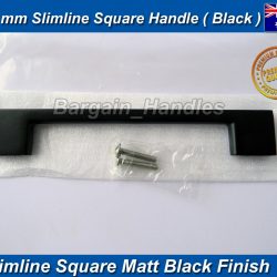 128mm Slimline Handle D-Square Matte Black