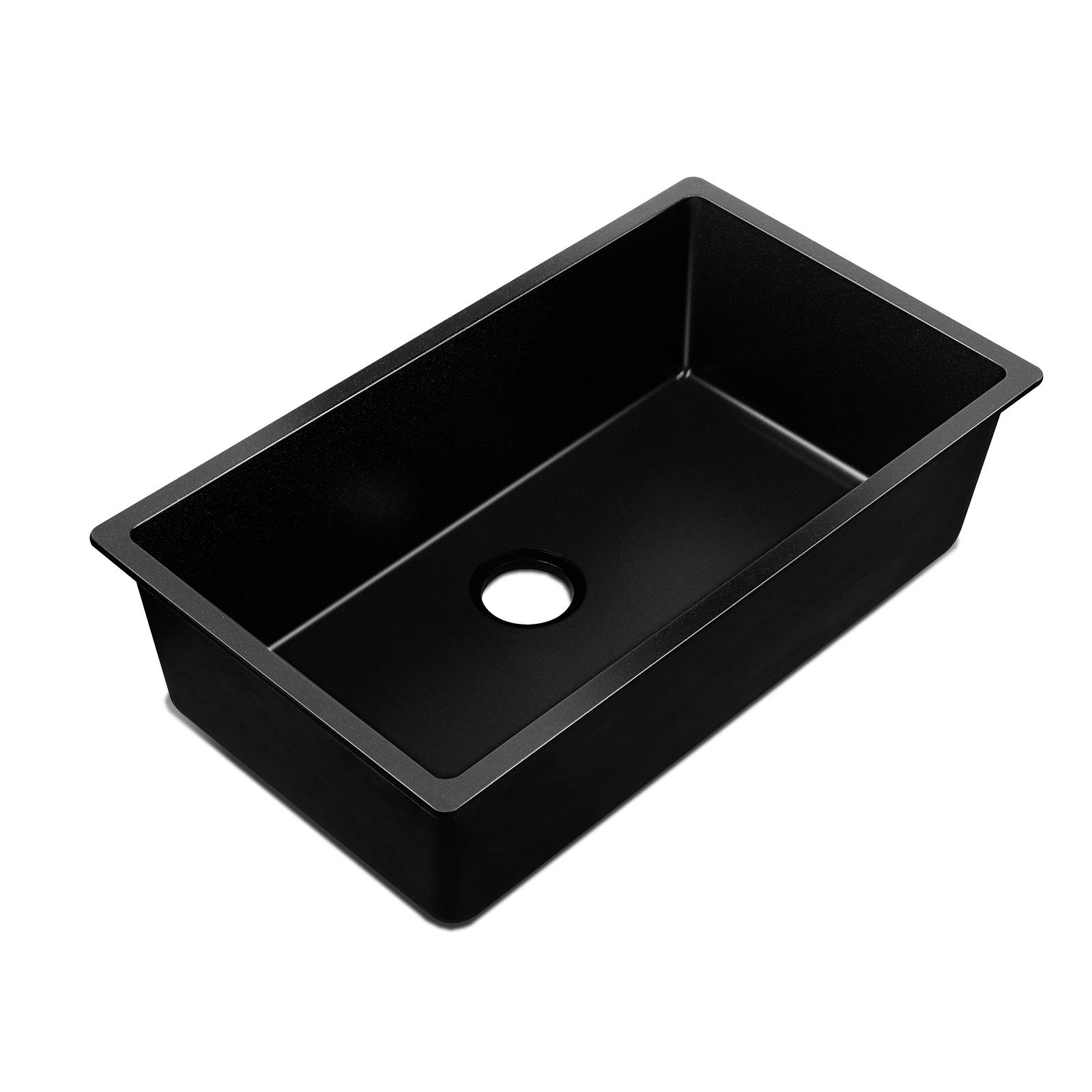Cefito 790 x 450mm Granite Stone Sink - Black