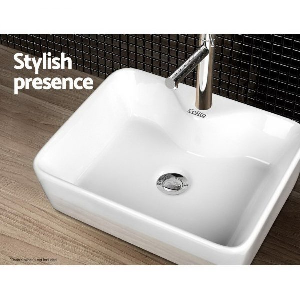 Cefito Ceramic Rectangle Sink Bowl - White